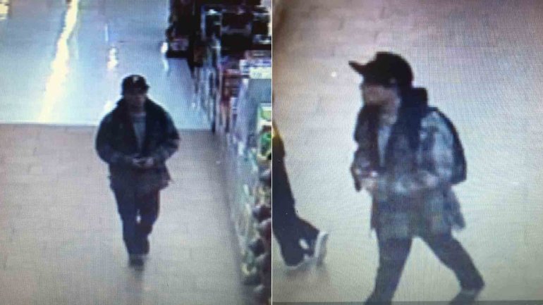 Santa Ana police released surveillance images of a person of interested wanted in connection to a fatal stabbing outside a Wal-Mart.