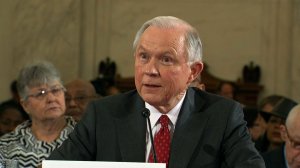 Sen. Jeff Sessions began the defense of his nomination for Donald Trump's attorney general on Tuesday, January 10, 2017 by emphasizing a theme of enforcing law and order and strongly pushed back against allegations of racism in his long career. (Credit: Pool)