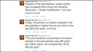Tweets posted by Badlands National Park on Jan. 24, 2017, were deleted later in the day.