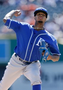 Yordano Ventura #30 of the Kansas City Royals pitches against the Detroit Tigers during the first inning at Comerica Park on September 24, 2016 in Detroit (Credit: Duane Burleson/Getty Images)