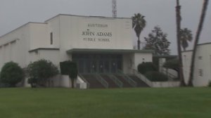 John Adams Middle School in Santa Monica reopened on Monday, Feb. 6, 2017 after a possible norovirus exposure. (Credit: KTLA)