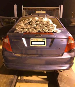 Packages of meth were found in this vehicle's gas tank at a U.S. Border Patrol checkpoint on Feb. 6, 2017. (Credit: U.S. Customs and Border Protection)