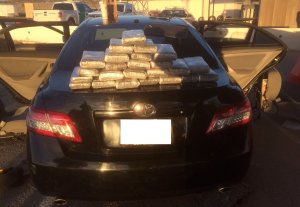 Packages of cocaine were found in this vehicle at an Imperial Valley Border Patrol station on Feb. 3, 2017. (Credit: U.S. Customs and Border Protection)