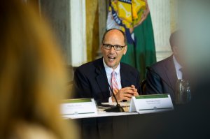 U.S. Department of Labor Secretary Thomas Perez delivers remarks during a public meeting of the Financial Literacy and Education Commission at the United States Treasury on June 29, 2016 in Washington, DC. (Credit: Pete Marovich/Getty Images)