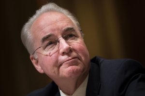 Tom Price, then President Donald Trump's Secretary of Health and Human Services nominee, listens during a hearing before of the Senate Finance Committee on Capitol Hill Jan. 24, 2017, in Washington, DC. (Credit: Brendan Smialowski / AFP / Getty Images)