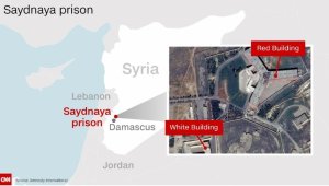 A report by Amnesty International human rights group says up to 13,000 people have been executed at the Syraian Saydnaya prison north of the capital Damascus in a "hidden" campaign authorized by senior regime figures in a secret crackdown on dissent by the regime of Bashar al-Assad. (Credit: Amnesty International)