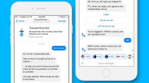 The money transfer startup TransferWise has launched a new chatbot that enables Facebook (FB, Tech30) users to move funds abroad using the social platform's Messenger service. (Credit: Facebook)