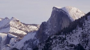 Half Dome and the Yosemite high country covered with snow. (Credit: Brian van der Brug/Los Angeles Times)