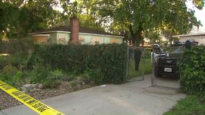 Human remains were found in a yard in Buena Park over the weekend. (Credit: KTLA)