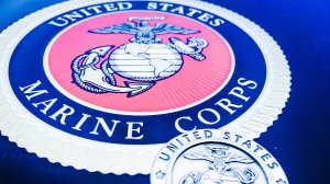 USMC sticker and coin. (Credit: iStock by Getty Images)