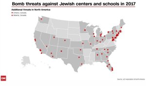 The Anti-Defamation League says that more than 120 JCCs across the country have been the target of bomb threats. (Credit: JCC Association of North America via CNN)