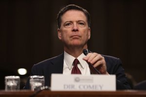 Former FBI Director James Comey testifies before the Senate Intelligence Committee in the Hart Senate Office Building on Capitol Hill on June 8, 2017 in Washington, D.C. (Credit: Chip Somodevilla/Getty Images)