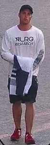 Joshua Stevens is shown in a surveillance still released by the Beverly Hills Police Department on July 21, 2017.