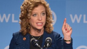 Democrat Rep. Debbie Wasserman Schultz of Florida speaks at the DNC's Leadership Forum Issues Conference in Washington, DC, on Sept. 19, 2014. (Credit: MANDEL NGAN/AFP/Getty Images)