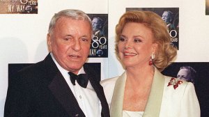 Barbara Sinatra in a photo with her husband Frank Sinatra after a star studded event to honor his 80th birthday at the Shrine Auditorium. (Credit: DAN GROSHONG/AFP/Getty Images)