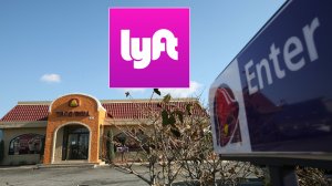 Lyft and Taco Bell are teaming up to debut "Taco Mode" in Orange County. (Main photo credit: Sylwia Kapuscinski/Getty Images. Insert credit: Lyft Facebook page)