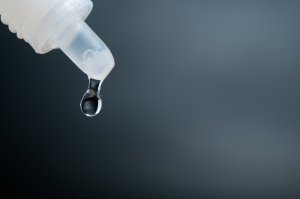 A falling eye drop is seen in this file photo. (Credit: iStock/Getty Images Plus)