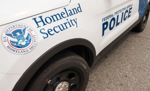 A patrol car with the Department of Homeland Security is seen in Washington, D.C. on July 27, 2017. (Credit: Paul J. Richards/AFP/Getty Images)