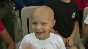 Hazel Hammersley, 6, is seen at the "Hope for Hazel" fundraiser in Simi Valley on Aug. 30, 2017. (Credit: KTLA)