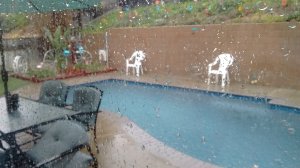 KTLA viewer Lynn reported rain and pea-size hail in Murrieta on Aug. 31, 2017.
