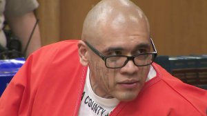Michael C. Mejia appears at his arraignment in Norwalk on Aug. 14, 2017. (Credit: KTLA)