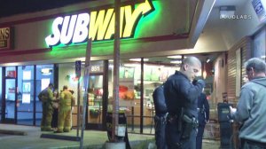 The outside of the Subway shot at in Mid-City on Aug. 23, 2017 is seen here. (Credit: KTLA)