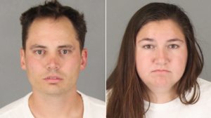 Benjamin Whitten, left, and Jeryn Johnson, right, are seen in booking photos released by Murrieta police.