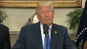 President Trump and Republican senators unveiled a new immigration plan during a news conference on Aug. 2, 2017. (Credit: CNN)