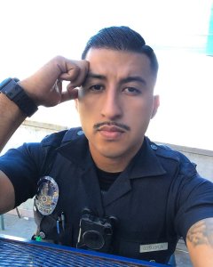 LAPD Officer Edgar Verduzco is seen in an image uploaded to his Instagram account July 29, 2017.