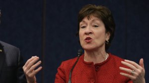 Maine Sen. Susan Collins speaks at a news conference announcing a re-introduction of the "The Forty Hours is Full Time Act," on Jan. 7, 2015 in Washington, D.C. (Credit: Chip Somodevilla/Getty Images)