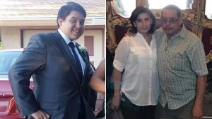 From left: Oscar, Maribel and Mario Davila are seen in images uploaded to Oscar and Mario's Facebook pages, respectively. Both were posted in April 2017.