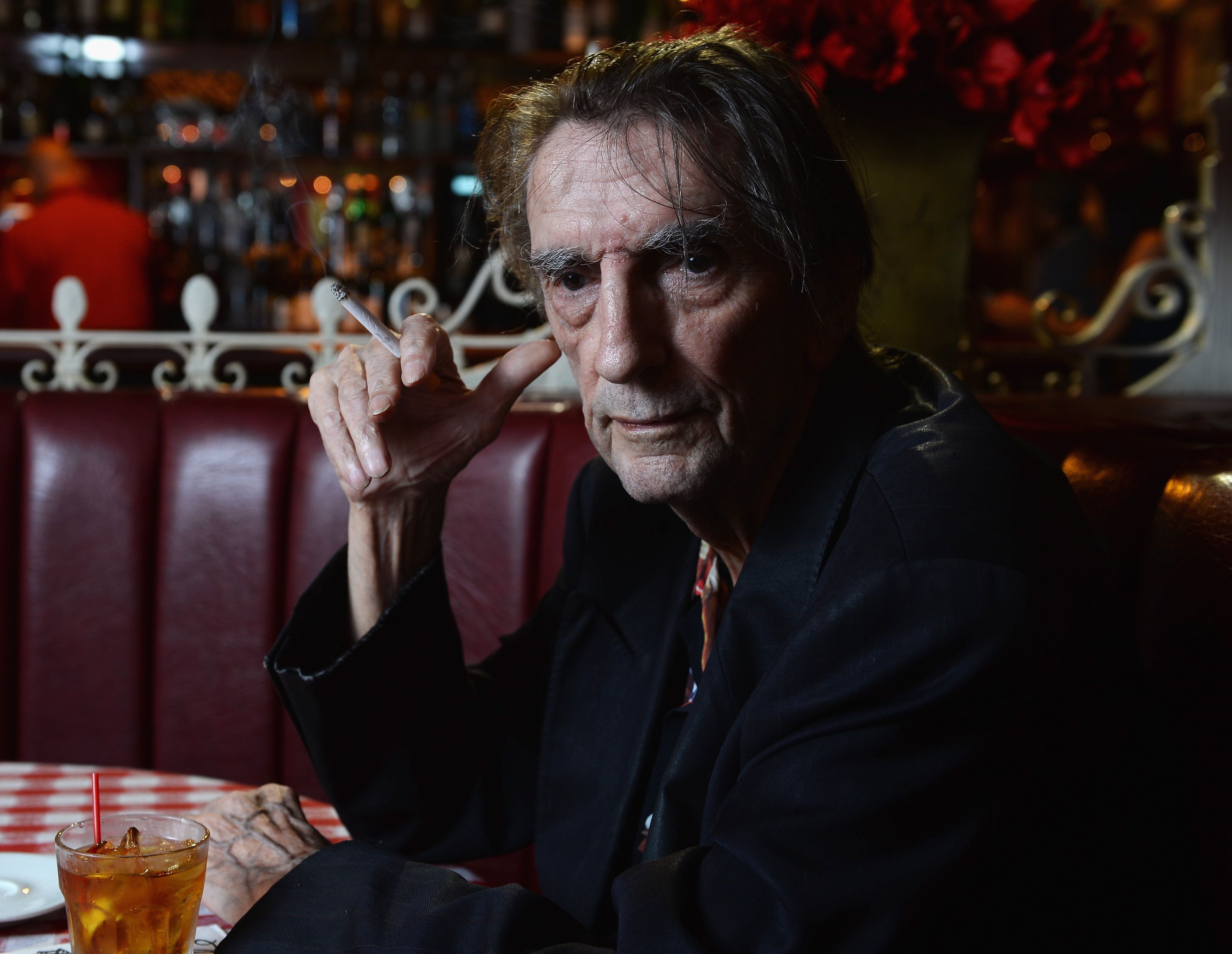 Actor Harry Dean Stanton poses for a portrait for the film "Harry Dean Stanton: Partly Fiction" at Dan Tana's restaurant in West Hollywood on Aug. 22, 2013. (Credit: Michael Buckner/Getty Images)