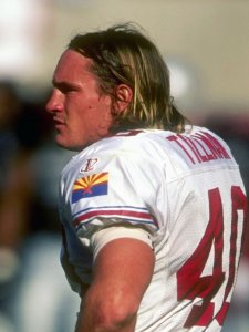 Pat Tillman is seen in a file photo. (Credit: Todd Warshaw/Getty Images)