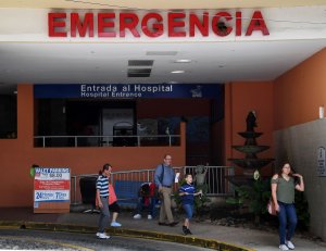 A hospital in San Juan, Puerto Rico is seeni in a file photo. (Credit: MARK RALSTON/AFP/Getty Images)