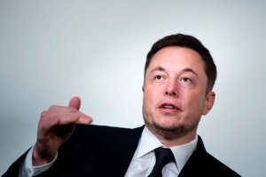 Elon Musk, CEO of SpaceX and Tesla, speaks during the International Space Station Research and Development Conference at the Omni Shoreham Hotel July 19, 2017 in Washington, DC. (Credit: BRENDAN SMIALOWSKI/AFP/Getty Images)