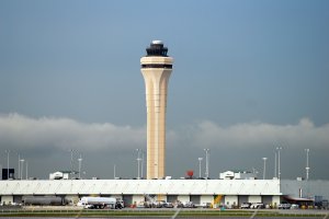 The airport control tower at Miami International Airport is seen in this file photo. (Credit: iStock / Getty Images Plus)