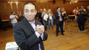 Ref Rodriguez is shown on election night in May 2015. (Credit: Lawrence K. Ho / Los Angeles Times)