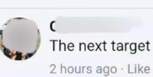 One of the violent threats aimed at the La Raza Student Association's Facebook page is seen here. (Credit: KTLA)