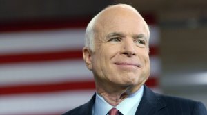 Sen. John McCain speaks at a town hall while on the campaign trail Aug. 12, 2008, in York, Pennsylvania. (Credit: William Thomas Cain/Getty Images)