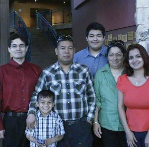 Cesar Montelongo Hernandez, left, provided this photo to CNN of his family.