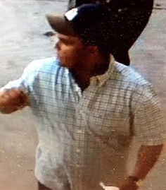 A man sought in Hollywood area distraction robberies is seen in an image provided by the Los Angeles Police Department.