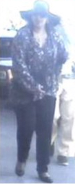 A woman sought in Hollywood area distraction robberies is seen in an image provided by the Los Angeles Police Department.