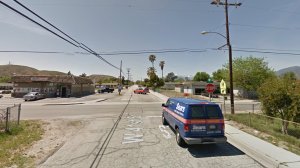 The intersection of F and 41st streets in San Bernardino where a victim was carjacked is seen in a Google Maps Street View image from April 2012.