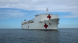 The USNS Comfort is an afloat, mobile medical facility that can provide hospital services to help support U.S. disaster relief and humanitarian operations worldwide. (Credit: U.S. Navy photo by Bill Mesta)