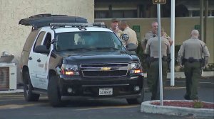 Deputies investigate a shooting in the East Valinda area on Sept. 8, 2017. (Credit: KTLA)