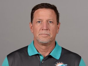 Miami Dolphins offensive line coach Chris Foerster is seen in a team photo.