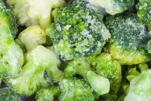 A view of frozen broccoli florets. (Credit: VvoeVale/iStock)