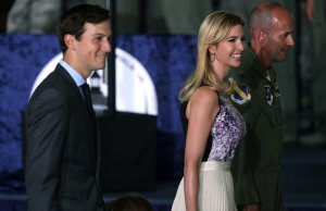 Ivanka Trump arrives with her husband Jared Kushner at an event September 15, 2017 at Joint Base Andrews in Maryland. (Credit: Alex Wong/Getty Images)