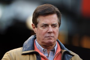 Former Donald Trump presidential campaign manager Paul Manafort looks on during Game Four of the American League Championship Series at Yankee Stadium on October 17, 2017 in New York City. (Credit: Elsa/Getty Images)