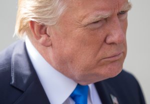 US President Donald Trump speaks to the media from the South Lawn of the White House in Washington, DC, October 25, 2017. (Credit: SAUL LOEB/AFP/Getty Images)